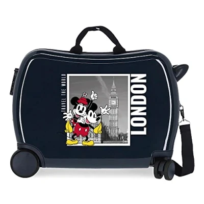 Imagen de Disney Mickey y Minnie Travel the World London Maleta Infantil Azul 50x39x20 cms Rígida ABS Cierre de combinación lateral 34L 1