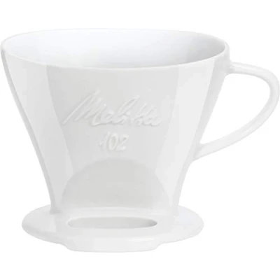 Imagen de Melitta Filtro de café Porcelana (tamaño 102), Color Blanco, 1000 W, 600 milliliters, Acero Inoxidable