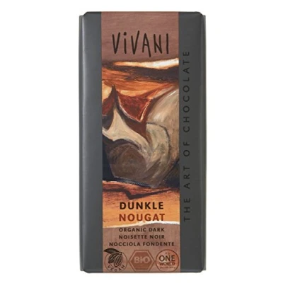 Imagen de Vivani Chocolate Negro con Avellanas, Nougat 100 g