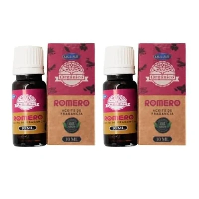Imagen de Aromasenses 2 unds Aceite Esencial Romero Ullas 10 ml Quemador Difusor Velas Perfumadas (10 ml, Romero)