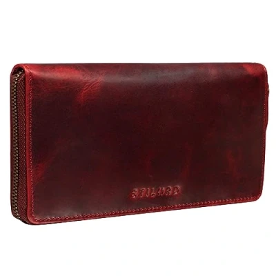 Imagen de STILORD &#039;Emilia&#039; Billetera de Cuero con protección RFID y NFC Cartera Piel Viene en una Elegante Caja Regalo, Color:Kara Rojo