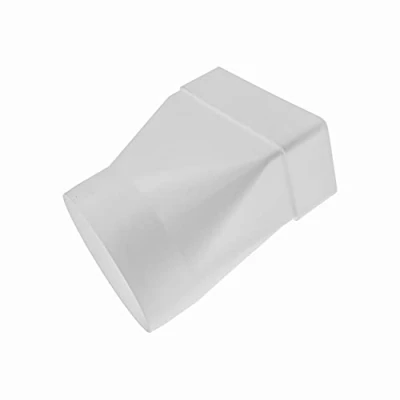 Imagen de Vent Systems Conector rectangular de 110 x 55 mm para conexión tubo redondo 100 mm. Sistema ventilación, calefacción, refrigeración.