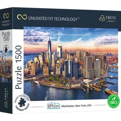 Imagen de Trefl 1500 Piezas, Cartón Más Grueso, Bio, EKO, Nueva, EEUU, Paisaje Urbano, Entretenimiento para Adultos Y Niños Mayores De 12 Años, Color uft puzzle cityscape: manhattan, new york, usa, (26189)