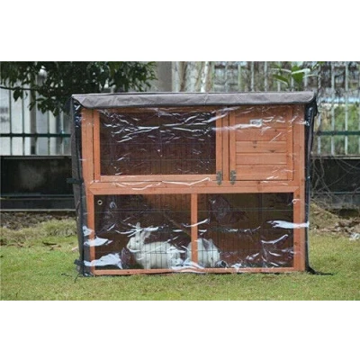 Imagen de BUNNY BUSINESS Fundas para conejeras resistentes a la humedad, 48 pulgadas, cubierta universal de doble piso conejeras, prueba polvo conejos, cobayas, jaula conejo,