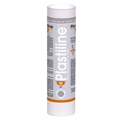 Imagen de Clairefontaine ES Plastiline 1650T Tubo de plastilina Pasta para modelar, alta precisión Sculpter, moler, dureza 50 (flexible) 1 kg Color gris claro Fabricado en Francia