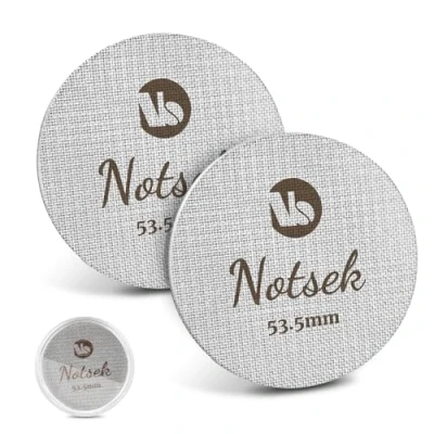 Imagen de Puck Screen 54 mm, 2 unidades de 1 mm/1,7 mm grosor, colador para portafiltros, acero inoxidable 316, 150 μm, pantalla café con caja almacenamiento acrílico, accesorios
