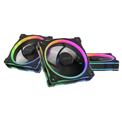 Imagen de ASUS Prime MR120 ARGB Reverse Triple Pack, Ventiladores PWM de 120 mm, 20 LED ARGB, Velocidad del Ventilador 1600 RPM, Flujo Aire 58 CFM, Marco 28 mm Grosor, Aura Sync