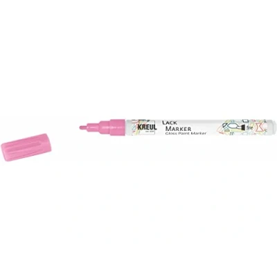 Imagen de Kreul 47217 Crayón de laca rosa fino, con punta redonda ancho trazo 1 2 mm, para diseñar, etiquetar y decorar pequeños originales regalos, tarjetas mucho más.