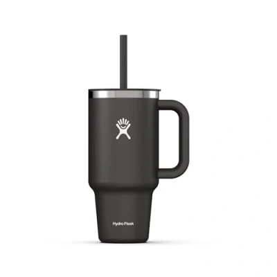 Imagen de Hydro Flask Travel Tumbler Vaso de viaje 946 ml (32 oz) con Tapa pajita presionable cerrable Acero inoxidable Aislamiento al vacío doble pared resistente a salpicaduras Black