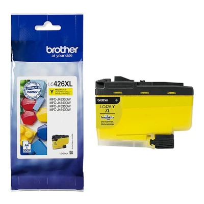 Imagen de Cartucho de tinta Brother LC426XL XL, 6000 páginas, ISO/IEC 24711, Amarillo