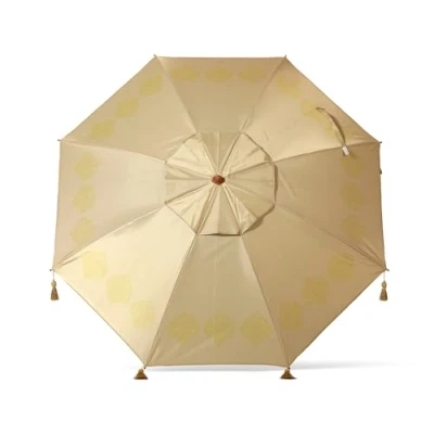 Imagen de Atosa sombrilla de playa aluminio modelo con upf 50+ beige
