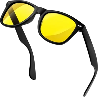 Imagen de KANASTAL Gafas Conducción Nocturna Amarillas Hombre y Mujer Polarizadas Vision Cuadradas Antirreflejos Night Driving Glasses Yellow Cristal Amarillo Lentes