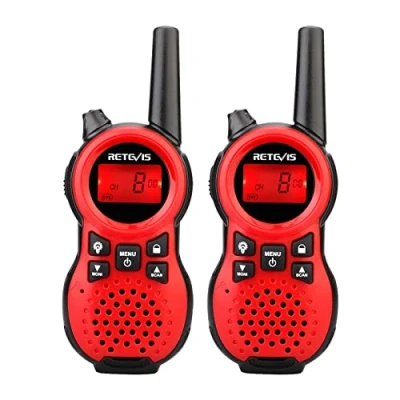 Imagen de Retevis RT638 Walkie Talkie Niños, Juguetes Radio de 16 Canales con Linterna, Largo Alcance, Regalos, Fiesta, Camping, Senderismo (1 Par, Rojo)