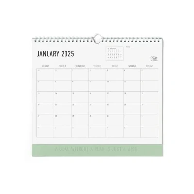 Imagen de Letts of London Calendario de pared Conscious 2025, color salvia
