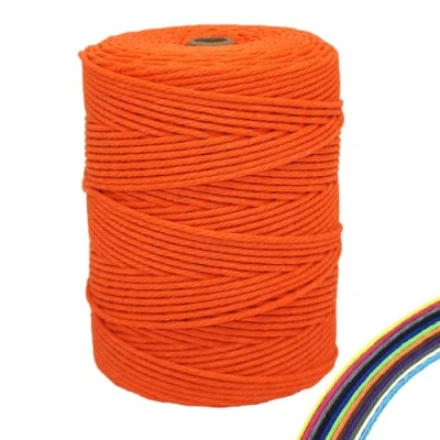 Imagen de FORBELL hilo de macramé, 3 mm x 300 m, algodón premium, manualidades (naranja)