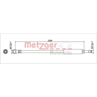 Imagen de METZGER 4111786 Latiguillos de Freno Eje trasero izquierda, trasero, derecha 298