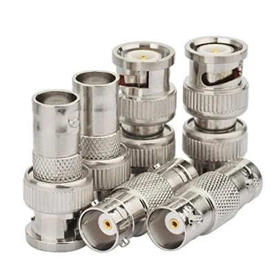 Imagen de Superbat Adaptador BNC 50ohm, de Barril Macho/Hembra a Macho/Hembra, 6Piezas Coaxial para Antena, Escáner, Radio, Transmisión, Telecomunicacion, CCTV, Cámara Seguridad etc.