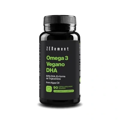 Imagen de Omega 3 Vegano 80% DHA de Aceite Algas 900 mg por dosis diaria (2 cápsulas) en forma Triglicéridos 90 Cápsulas Blandas