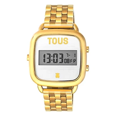 Imagen de TOUS Reloj digital con brazalete de acero IP dorado D Logo
