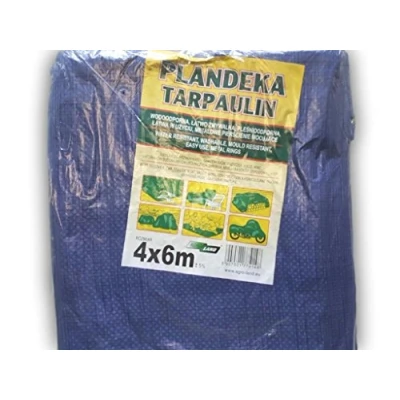 Imagen de Lona impermeable de 4 x 6 m, con anillos metal, cubierta, tienda portátil, ligera, para coches, uso en exteriores, senderismo y acampadas