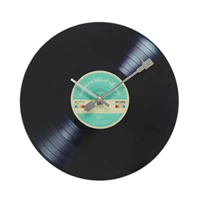 Imagen de Balvi Reloj de Pared Gratest Hits Color Negro Un Diferente Vidrio 30 cm