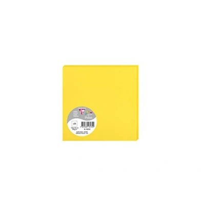 Imagen de Clairefontaine 1823C Un paquet de 25 cartes Pollen 13,5x13,5 cm 210g, Jaune soleil