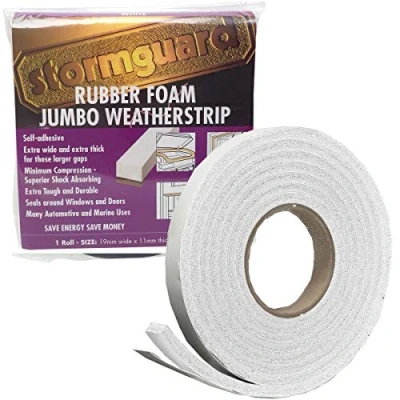 Imagen de STORMGUARD 05SR6843053W Burlete de sellado espuma goma, color Blanco, 19x11x3050 mm