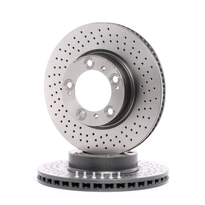 Imagen de BREMBO 09.C880.11 Disco de freno 318 28 5 perforado/ventil. int. revestido altamente carbonizado con tornillos PORSCHE: 911 Cabrio, Boxster, Cayman