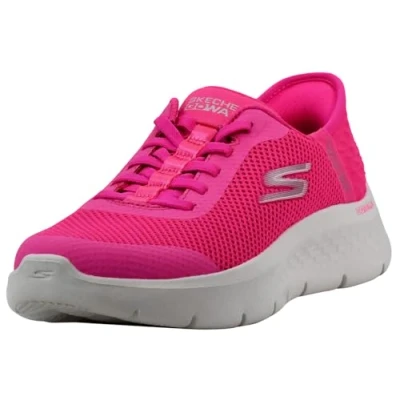 Imagen de Skechers Tenis Go Walk Flex manos libres para mujer Grand Entry, Rosa encendido, 37.5 EU