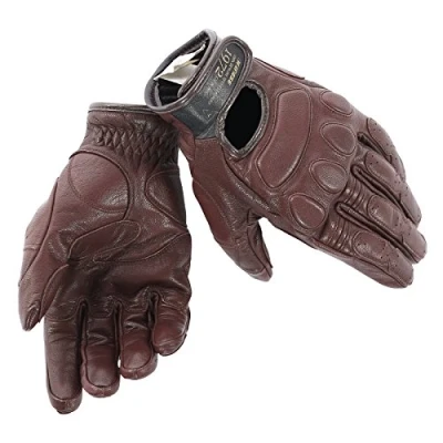 Imagen de Dainese Blackjack Unisex Gloves, Moto Guantes de Cuero para Verano, Estilo Retro Vintage, Clásico, Hombre y Mujer, Elásticos, Reforzados Transpirables, Marrón Oscuro