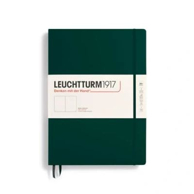 Imagen de LEUCHTTURM1917 370263 Libretas Master Classic (A4+) 225 x 315 mm, Tapa Dura, 235 páginas numeradas, Forest Green, Lisa