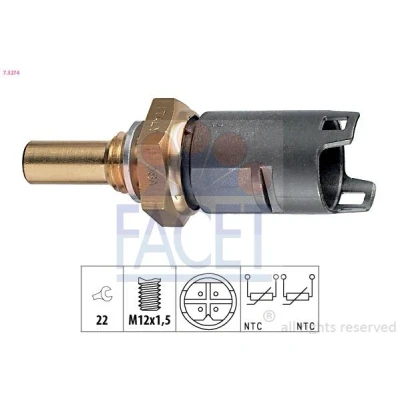 Imagen de FACET 7.3274 Sensor, temperatura del refrigerante Made in Italy OE Equivalent