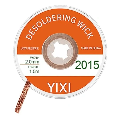 Imagen de 1 Pieza Malla Desoldadora,Soldadura Desoldar para Eliminación de Estaño,Malla desoldadura Sin Limpieza, Trenza Mecha Soldadura,Quitar la Soldadura,Mecha desoldar(2.0mm*1.5m)