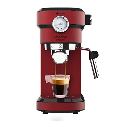 Imagen de Cafetera express Cecotec Cafelizzia 790 Shiny Pro, 20 bar, 1350 W, 2 tazas, Rojo