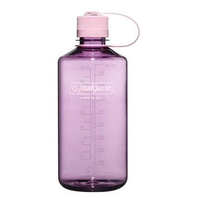 Imagen de Nalgene Sustain Tritan Botella de agua sin BPA hecha con material derivado del 50% residuos plásticos, 32 onzas, boca estrecha, flor cerezo