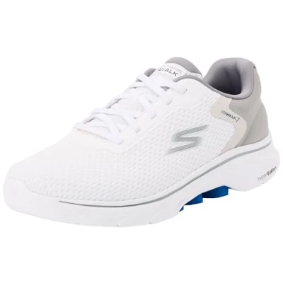Imagen de Skechers Go Walk 7, Zapatillas de Deporte Hombre, Textil Sintético Blanco Y Gris, 43 EU
