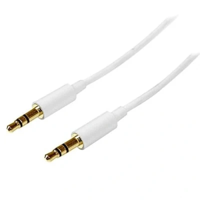 Imagen de Cable Startech.com 3m 3 Metros Slim Delgado De Audio Estéreo Mini Jack Plug 3,5mm Blanco Macho A