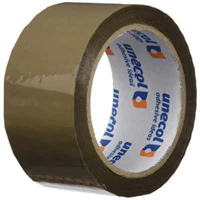 Imagen de Unecol 8464 Precinto (Rollo), Marron, 66 m x 50 mm
