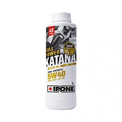 Imagen de IPONE Aceite Motor Moto 4 Tiempos 5W40 Full Power Katana 100% Sintético con Esteres Cambio de Marcha Más Suave Bidón 1L