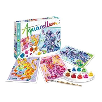 Imagen de SentoSphere 6280 Aquarellum Katzen Juego para aprender a pintar, diseño de gatos , color/modelo surtido