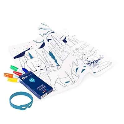 Imagen de SUPER PETIT Juego de mesa para colorear Boreal 5 rotuladores y pulsera suministrados Fácil limpiar Reutilizable Antibacteriano A partir 3 años
