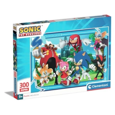 Imagen de Clementoni Sonic Supercolor Puzzle Infantil De 300 Piezas, para Niños 9 11 Años, Desarrolla La Concentraciòn Y Logica, 21729, Multicolor