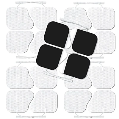 Imagen de AUVON Electrodos para TENS 50x50 mm 20 piezas, de parches electroestimulador sin látex tercera generación con rendimiento mejorado autoadhesivo y diseño no irritante EMS