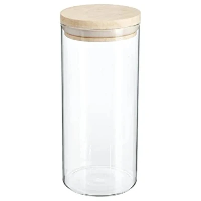 Imagen de 5five jarra de cristal &quot;hermet&quot; 1,3 l con tapa madera