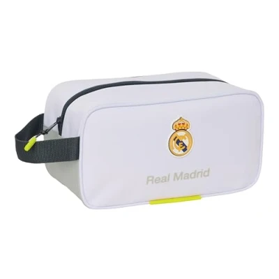 Imagen de Real Madrid EQUIPACIÓN 25/26 Zapatillero Mediano, Multiusos, Portatodo, Deporte, Extraescolares, Fútbol, Cómodo y Versátil, 29x14x15 cm