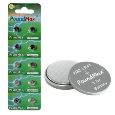 Imagen de 10 Pilas de botón alcalinas AG3 LR41LR736 LR41 L736 192 1,5 V PoundMax