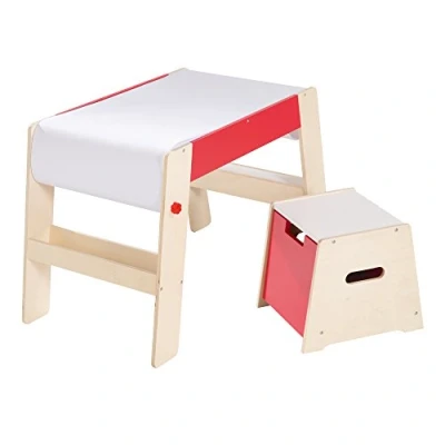 Imagen de roba kids Mesa de Dibujo con Taburete contenedor, Multicolor, 2 Stück (1er Pack) (Roba Baumann 3151)