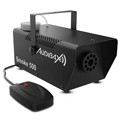 Imagen de Audibax Smoke 500 Maquina de Humo con Líquido para Primera Prueba Niebla Mando a Distancia Potencia 500W Capacidad 250 ml por Minuto 50m3 Calentamiento en 3 min