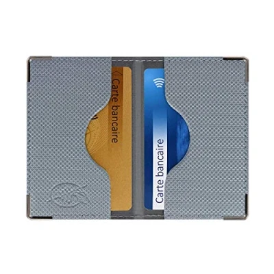 Imagen de Color Pop® Funda con 2 tarjetas bancarias (antirRFID) (fabricado en PVC, 9,7 x 6,5 0,5 cm, protección de datos bancarios), Negro , RFID