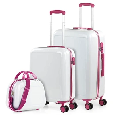 Imagen de Itaca Havel Juego de maletas blancofucsia, Talla: One Size, Blanco fucsia